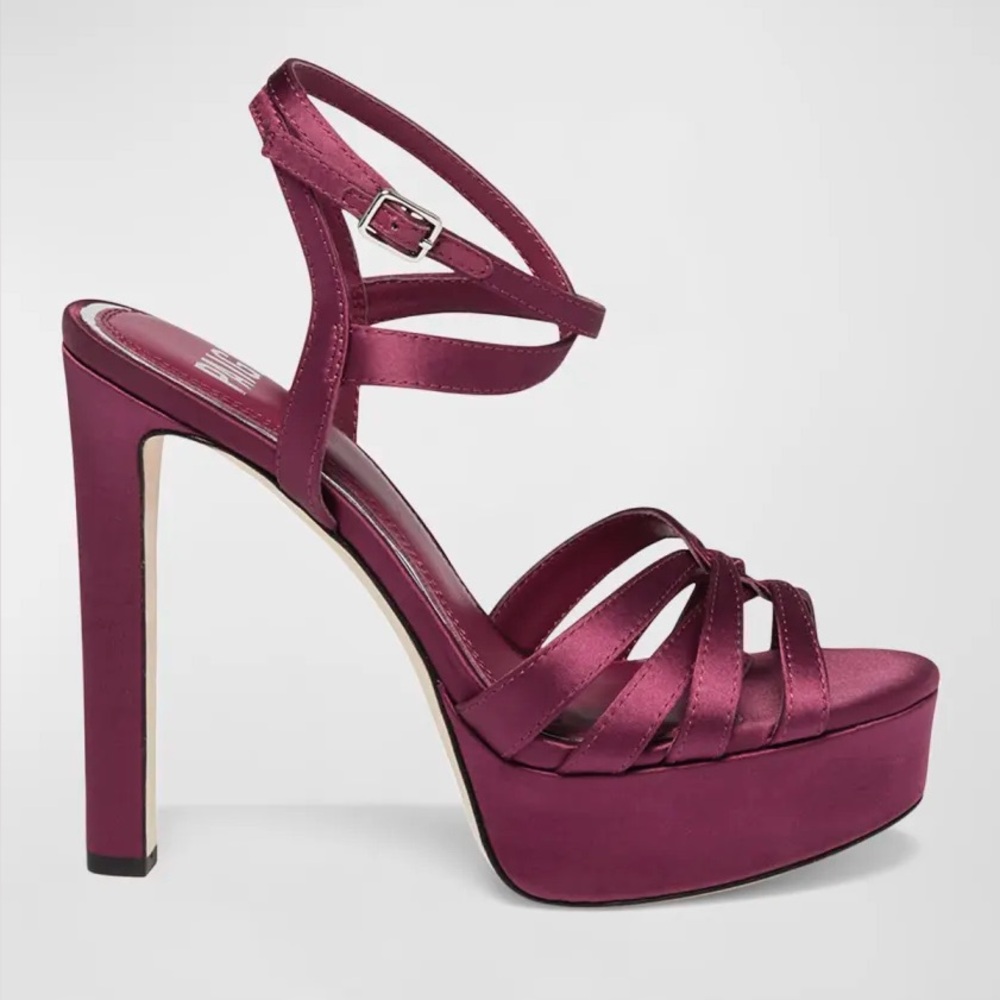PAIGE NEW Womens Charlee Strappy Satin Sandals